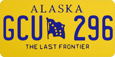 AK license plate GCU296