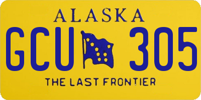 AK license plate GCU305