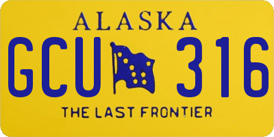AK license plate GCU316