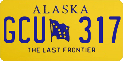 AK license plate GCU317