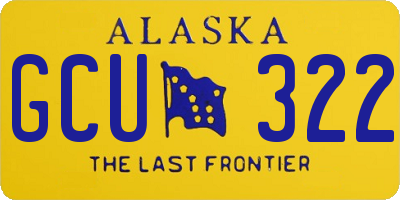 AK license plate GCU322