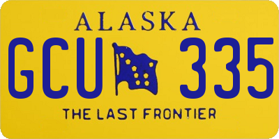 AK license plate GCU335