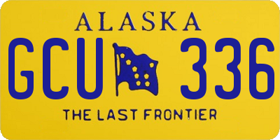 AK license plate GCU336