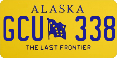 AK license plate GCU338