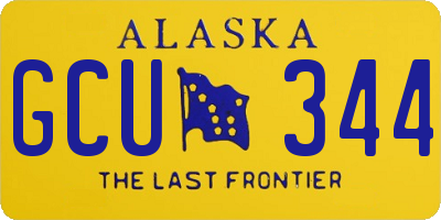 AK license plate GCU344