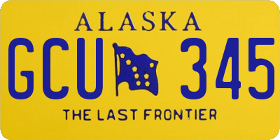 AK license plate GCU345