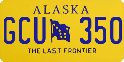 AK license plate GCU350
