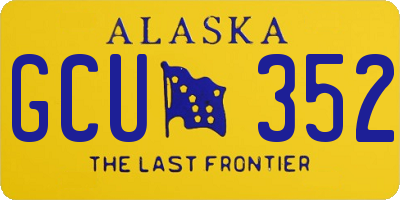 AK license plate GCU352
