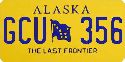 AK license plate GCU356