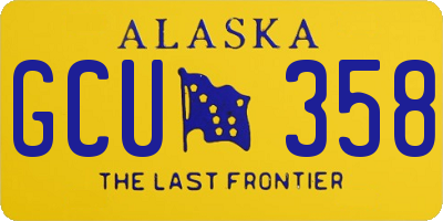 AK license plate GCU358