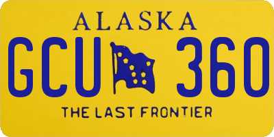 AK license plate GCU360