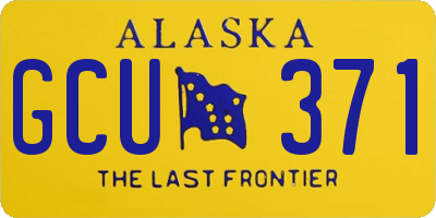 AK license plate GCU371