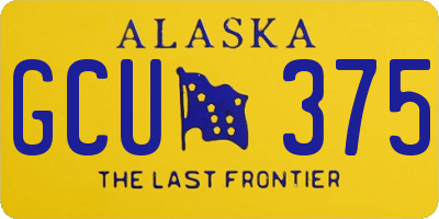 AK license plate GCU375