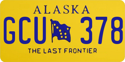AK license plate GCU378