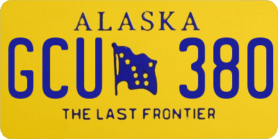AK license plate GCU380