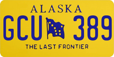 AK license plate GCU389