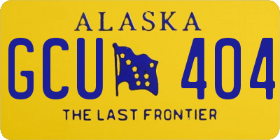 AK license plate GCU404