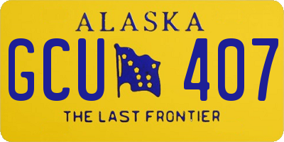 AK license plate GCU407