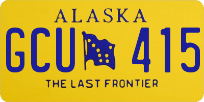 AK license plate GCU415