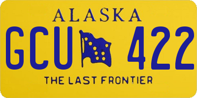 AK license plate GCU422