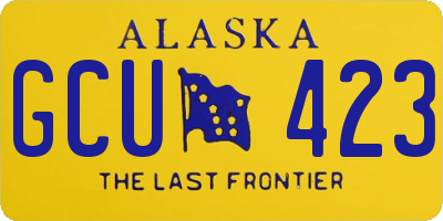 AK license plate GCU423