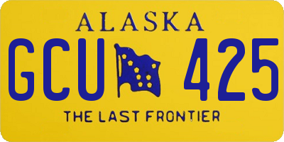 AK license plate GCU425