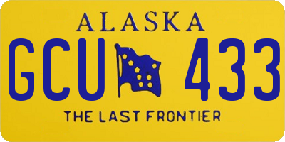 AK license plate GCU433