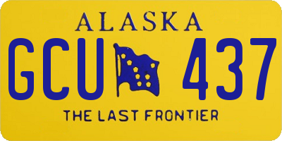 AK license plate GCU437