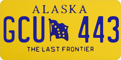 AK license plate GCU443