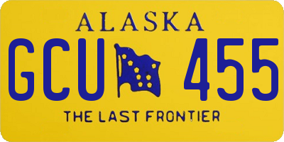 AK license plate GCU455