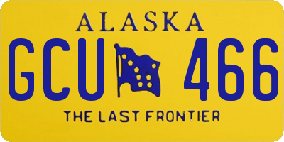 AK license plate GCU466