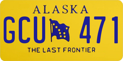 AK license plate GCU471