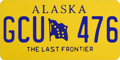 AK license plate GCU476