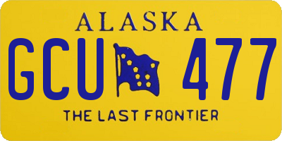 AK license plate GCU477