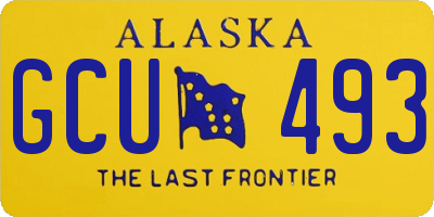 AK license plate GCU493