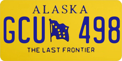 AK license plate GCU498