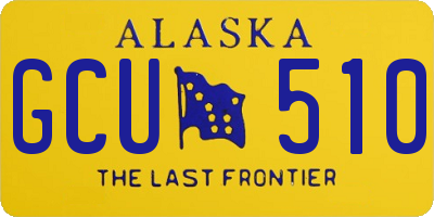 AK license plate GCU510