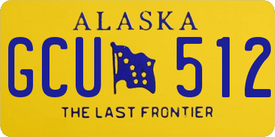 AK license plate GCU512