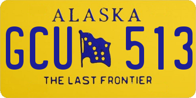 AK license plate GCU513