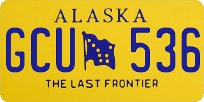 AK license plate GCU536