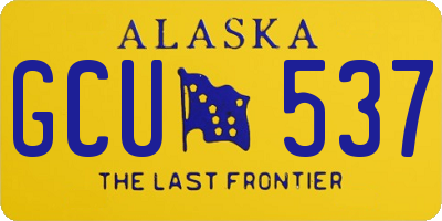 AK license plate GCU537