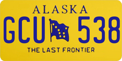 AK license plate GCU538