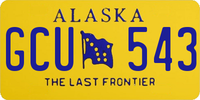 AK license plate GCU543