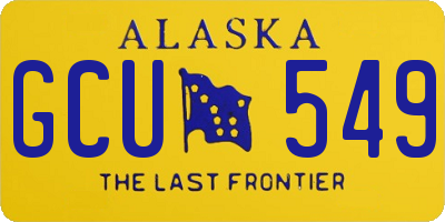 AK license plate GCU549