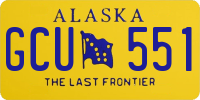 AK license plate GCU551