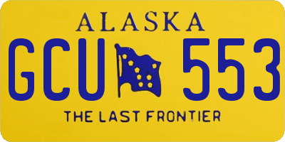 AK license plate GCU553
