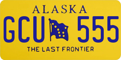 AK license plate GCU555