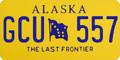 AK license plate GCU557