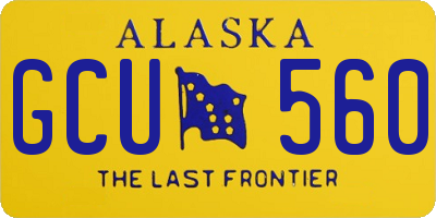 AK license plate GCU560