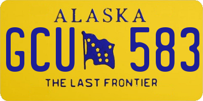 AK license plate GCU583